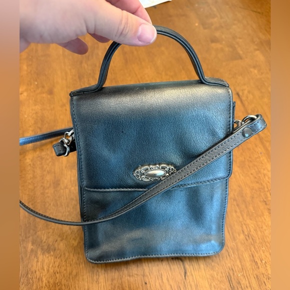 Fossil vintage Elegant Black Leather Crossbody Bag- some imperfections see pics - Picture 11 of 15